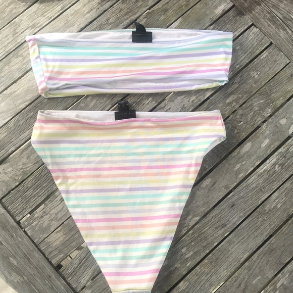 LA Hearts: Pastel High Waisted Bikini - Picture 5 of 10
